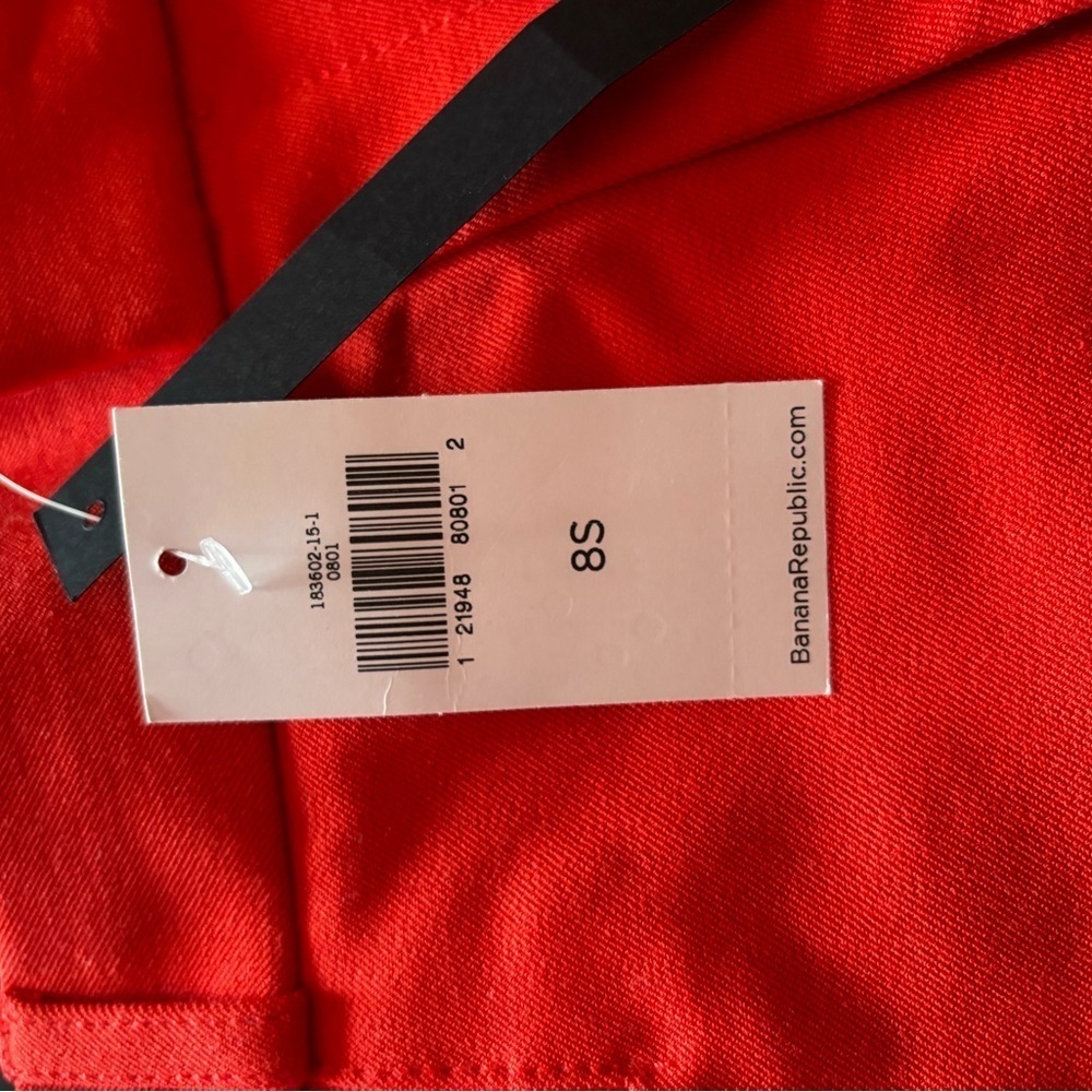 Banana Republic Size 8S Vibrant Red Women's Pants Ankle Length - Picture 2 of 14